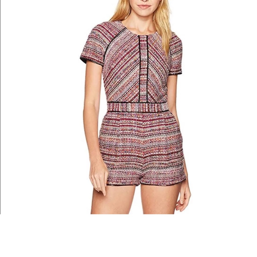 Adelyn Rae Pink and Black Patterned Romper